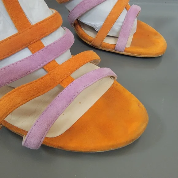 Sacha London Orange and Purple Strappy Sandals - Picture 3 of 8